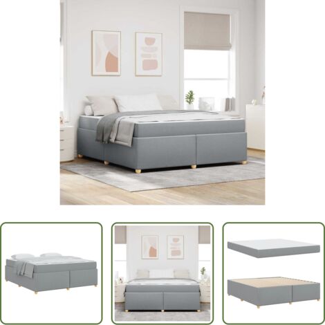 Struttura in legno -  Struttura del letto Grigio chiaro 180 x 200 cm Tessuto