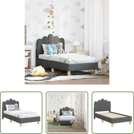 Struttura in legno -  Struttura letto per bambini con testata Grigio scuro