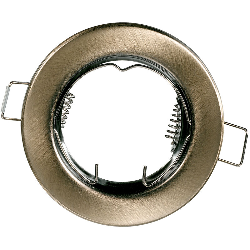Image of Intec - Struttura incasso reflex rotonda in metallo brunito 8 cm.. - Bronzo