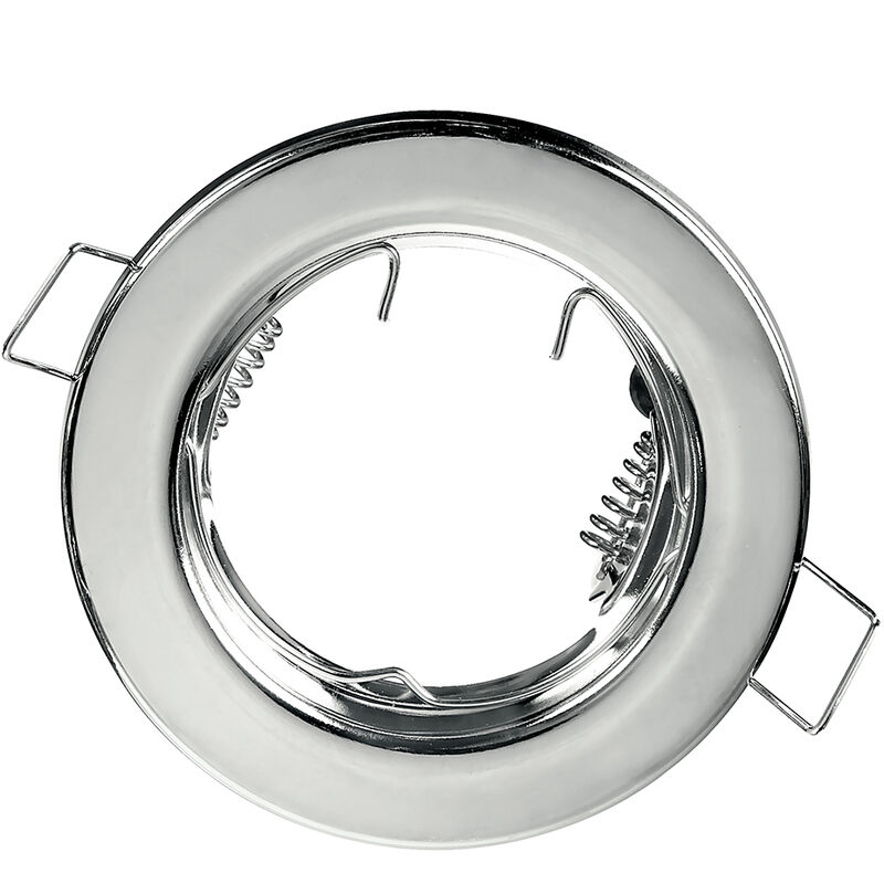 Image of Struttura incasso REFLEX rotonda in metallo cromato 8 cm.. - Cromo