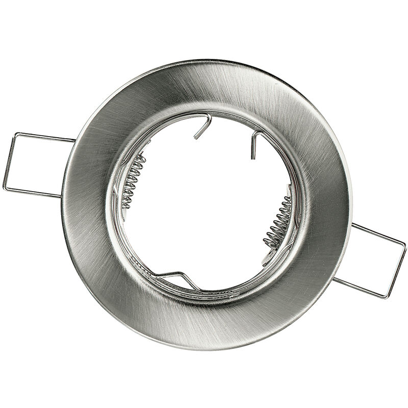 Image of Struttura incasso reflex rotonda in metallo nichel 8 cm.. - Nichel