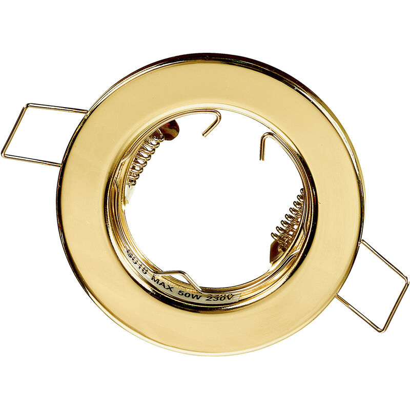 Image of Intec - Struttura incasso reflex rotonda in metallo oro 8 cm.. - Oro