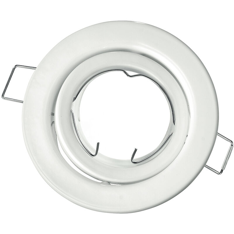 Image of Intec - Struttura incasso reflex rotonda orientabile in metallo bianco cm.. - Bianco