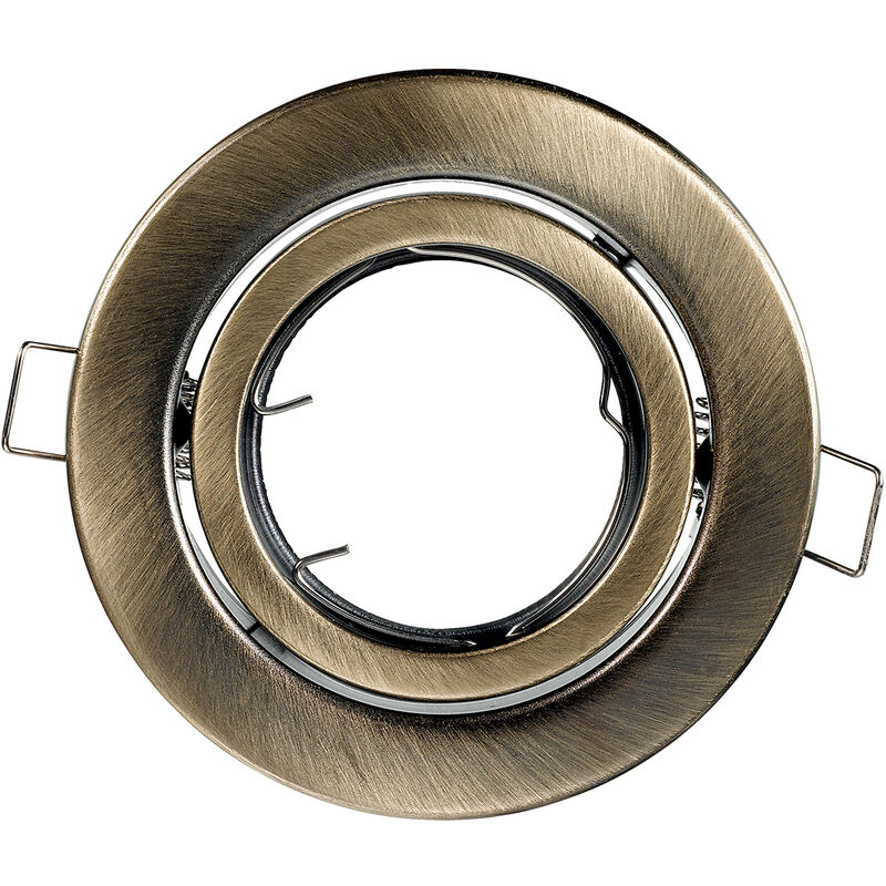 Image of Struttura incasso REFLEX rotonda orientabile in metallo brunito cm.. - Bronzo