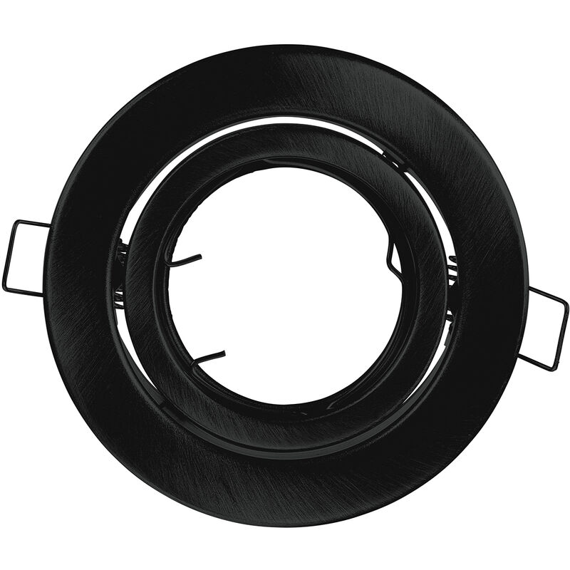 Image of Intec - Struttura incasso reflex rotonda orientabile in metallo nero cm.. - Nero