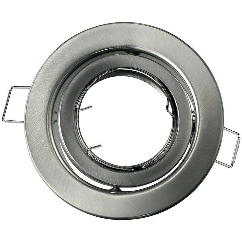 Image of Struttura incasso reflex rotonda orientabile in metallo nichel cm.. - Nichel