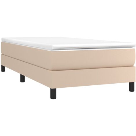 Struttura Letto a Rete a Molle Cappuccino 90x190 cm in Similpelle vidaXL