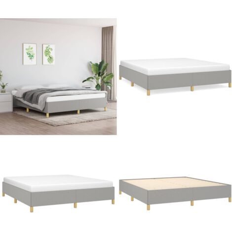 Struttura Letto a Rete a Molle Grigio Chiaro 160x200 cm Tessuto - Letto a molle - Materasso letto