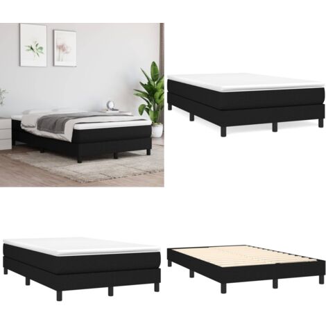 Struttura Letto a Rete a Molle Nero 120x200 cm Tessuto - Struttura letto - Letto a rete
