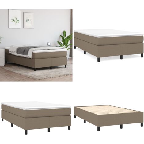 Struttura Letto a Rete a Molle Tortora 120x200 cm Tessuto - Letto a molle tortora - Materasso letto