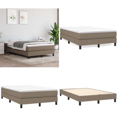 Struttura Letto a Rete a Molle Tortora 120x200 cm Tessuto - Materasso letto - Letto a molle tortora