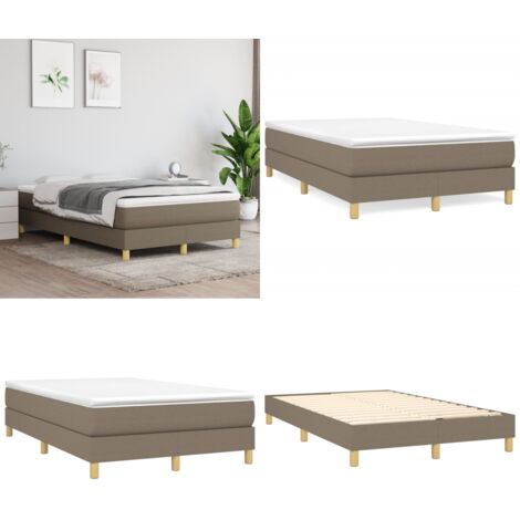 Struttura Letto a Rete a Molle Tortora 120x200 cm Tessuto - Materasso letto - Letto a molle tortora