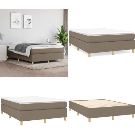 Struttura Letto a Rete a Molle Tortora 140x200 cm in Tessuto - Struttura letto - Letto a rete