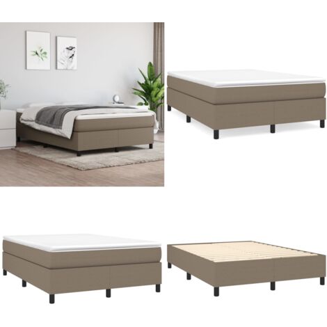 Struttura Letto a Rete a Molle Tortora 140x200 cm in Tessuto - Struttura letto - Letto a rete