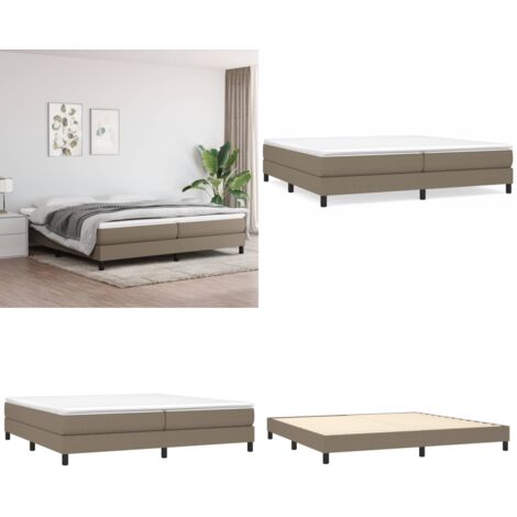 Struttura Letto a Rete a Molle Tortora 200x200 cm in Tessuto - Struttura letto - Letto tortora
