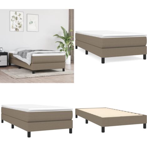 Struttura Letto a Rete a Molle Tortora 90x200 cm Tessuto - Letto a molle tortora - Materasso letto
