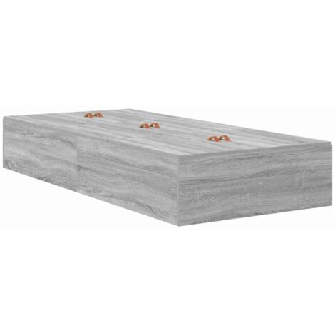 Struttura letto con contenitore Grigio Sonoma 70 x 190 cm vidaXL
