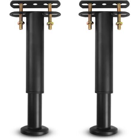 Struttura letto con gambe in metallo regolabili, resistente, adatta a reti a doghe universali, armadi, divani, 18-33 cm, 2 pezzi