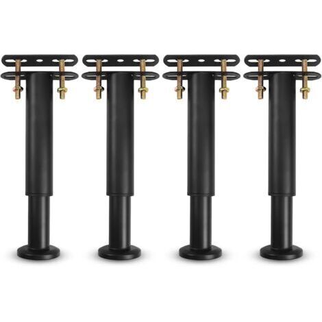 Struttura letto con gambe in metallo regolabili, resistente, adatta a reti a doghe universali, armadi, divani, 18-33 cm, 4 pezzi