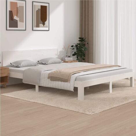 Letto con rete a doghe in legno di pino 160x200 cm Alegro