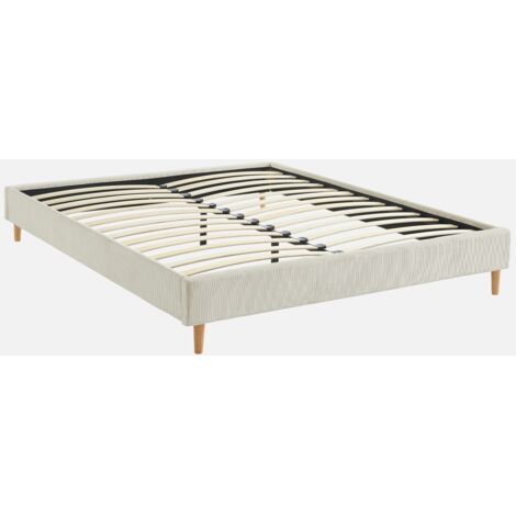 Struttura letto in velluto a coste fini con rete a doghe, 160x200cm