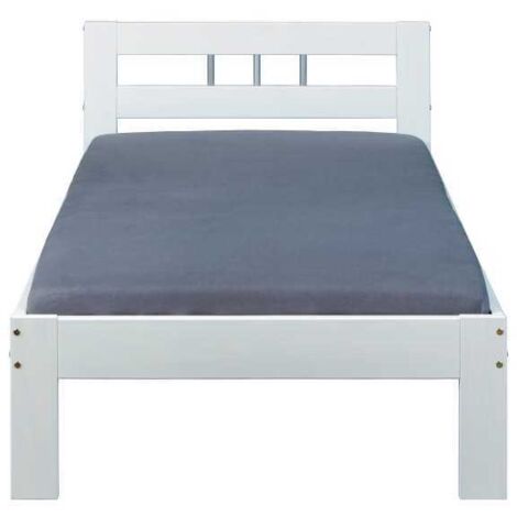 Struttura letto Inter Link pino massello verniciato ad acqua bianco