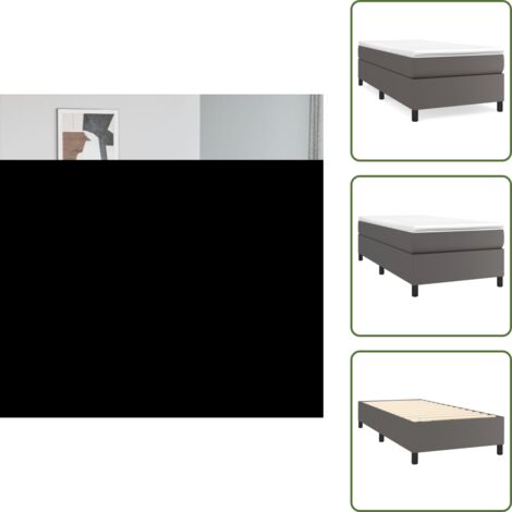 Struttura Letto per adulti,Telaio del letto,Giroletto a Molle Grigio 90x200 cm in Similpelle QSW81792