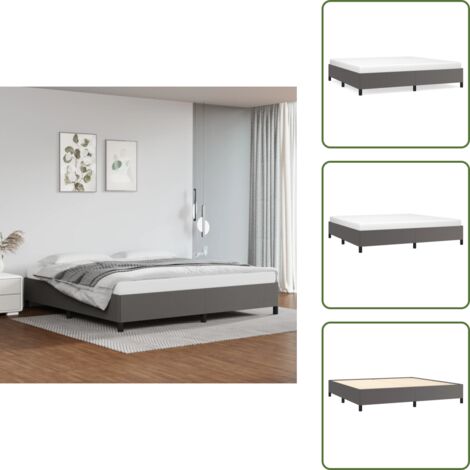 Struttura Letto per adulti,Telaio del letto,Giroletto Grigio 200x200 cm in Similpelle QSW98052