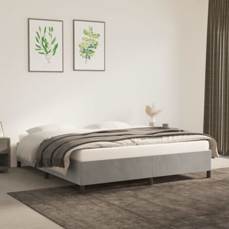 Struttura Letto per adulti,Telaio del letto,Giroletto Grigio Chiaro 180x200 cm in Velluto QSW42986