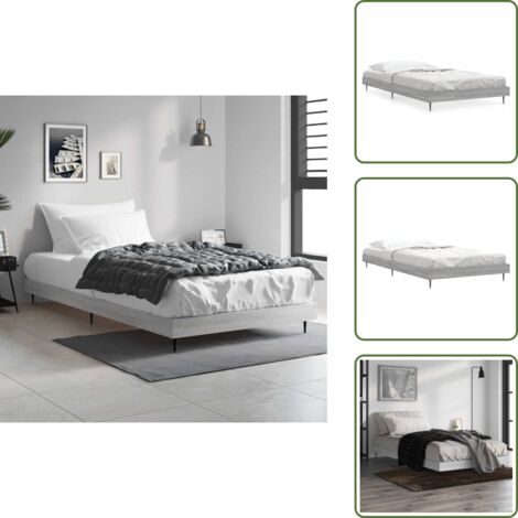 Struttura Letto per adulti,Telaio del letto,Giroletto Grigio Sonoma 90x200 cm in Legno Multistrato QSW27684