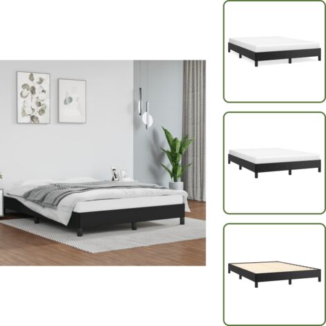 Struttura Letto per adulti,Telaio del letto,Giroletto Nero 140x200 cm in Similpelle QSW94277