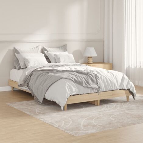 Struttura Letto per adulti,Telaio del letto,Giroletto Rovere Sonoma 120x190  cm in Legno Multistrato QSW16051