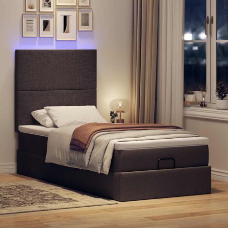 Struttura Letto Pouf con Materasso 80x200 cm in Tessuto vidaXL