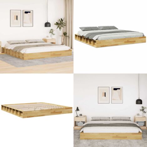 Struttura Letto Senza Materasso 180x200 cm in Legno di Rovere - Struttura letto - Letto in rovere