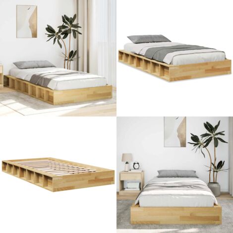 Struttura Letto Senza Materasso 90x190 cm in Legno di Rovere - Struttura letto - Letto in rovere