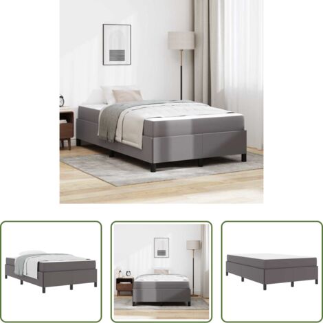 Struttura letto -  Struttura del letto con materasso Grigio 120 x 200 cm Tessuto