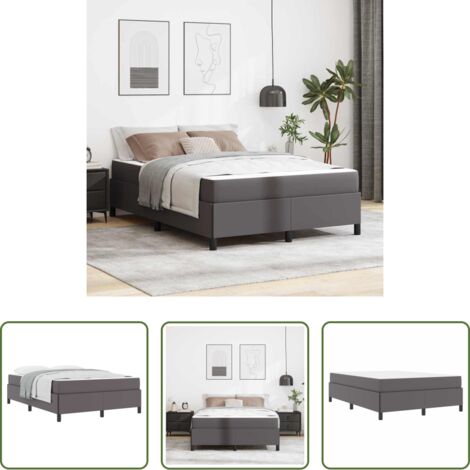 Struttura letto -  Struttura del letto con materasso Grigio 160 x 200 cm Tessuto