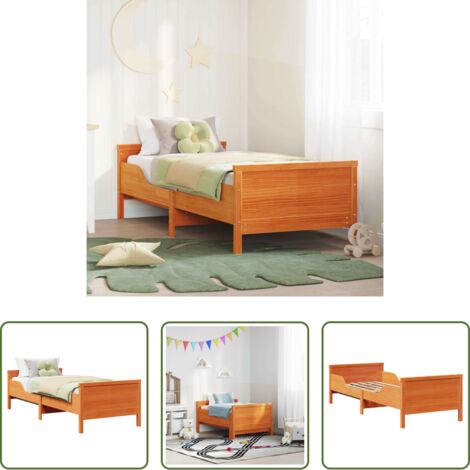 Struttura letto -  Struttura del letto con testiera Marrone cerato 80 x 200 cm