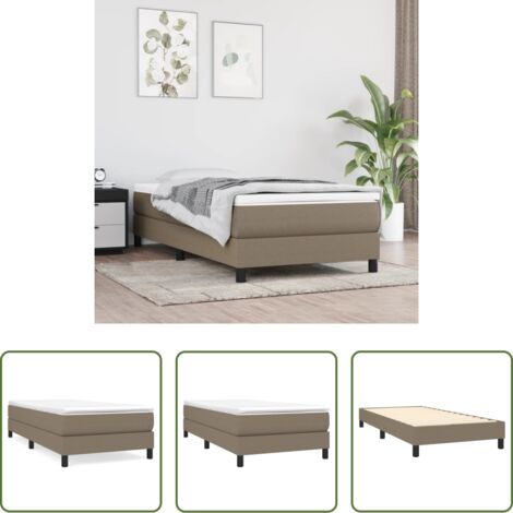 Struttura letto -  Struttura Letto a Rete a Molle Tortora 100x200 cm in Tessuto