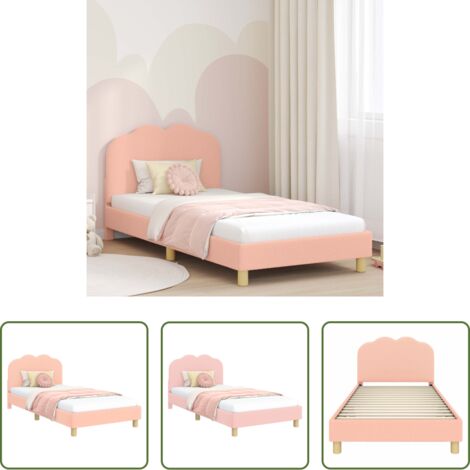 Struttura letto -  Struttura letto bambini con testata Rosa 90 x 200 cm