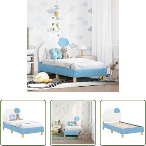 Struttura letto -  Struttura letto per bambini con testata Blu 70 x 140 cm PU