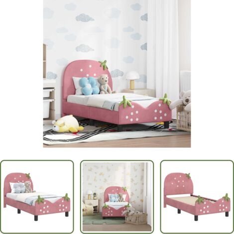 Struttura letto -  Struttura letto per bambini con testata Rosa 70 x 140 cm