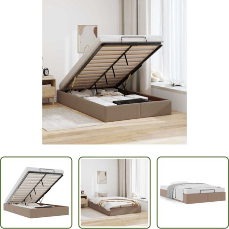 Struttura letto -  Struttura Letto Pouf senza Materasso 120x200 cm Similpelle
