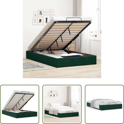 Struttura letto -  Struttura Letto Pouf Senza Materasso 120x200 cm Velluto