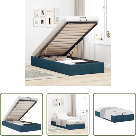 Struttura letto -  Struttura Letto Pouf Senza Materasso 80x200 cm Velluto