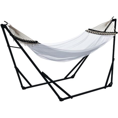 Struttura per altalena con altalena inclusa. Telaio per altalena, 263 cm x 89 cm x 100 cm, nero + bianco