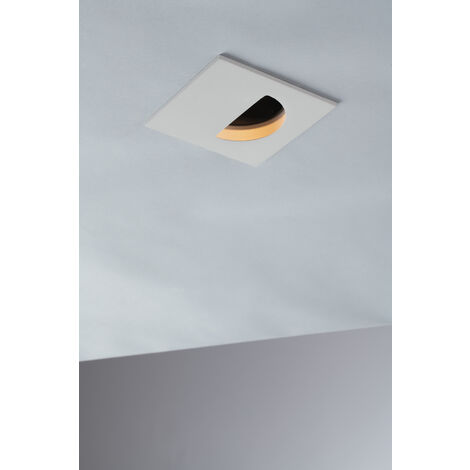 Struttura per incasso STENOS quadrata bianco con foro mezza luna 8,5x8,5 cm..