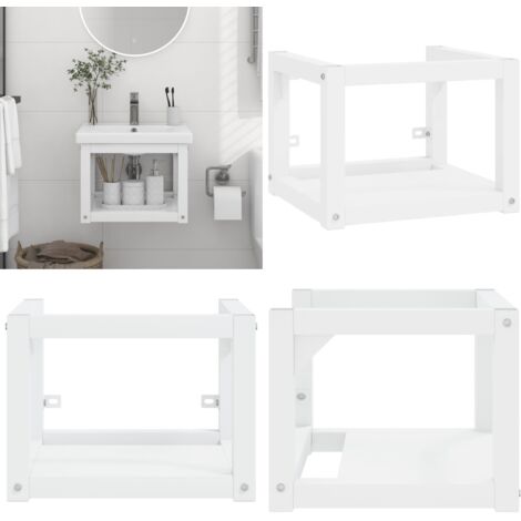 Struttura per Lavabo a Parete Bianca 40x38x31 cm in Ferro - Lavabo a parete - Struttura in ferro