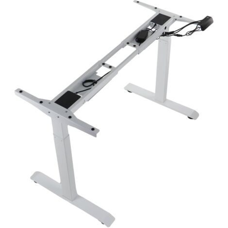 Struttura scrivania (tavolo) in metallo con regolazione elettrica dell'altezza, elettrica PRATO 04-2T/W BIANCO