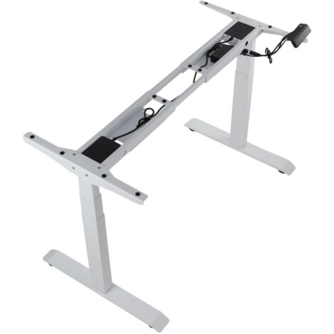 Struttura scrivania (tavolo) in metallo con regolazione elettrica dell'altezza, elettrica PRATO 04-3T/W BIANCO